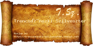 Trencsánszki Szilveszter névjegykártya